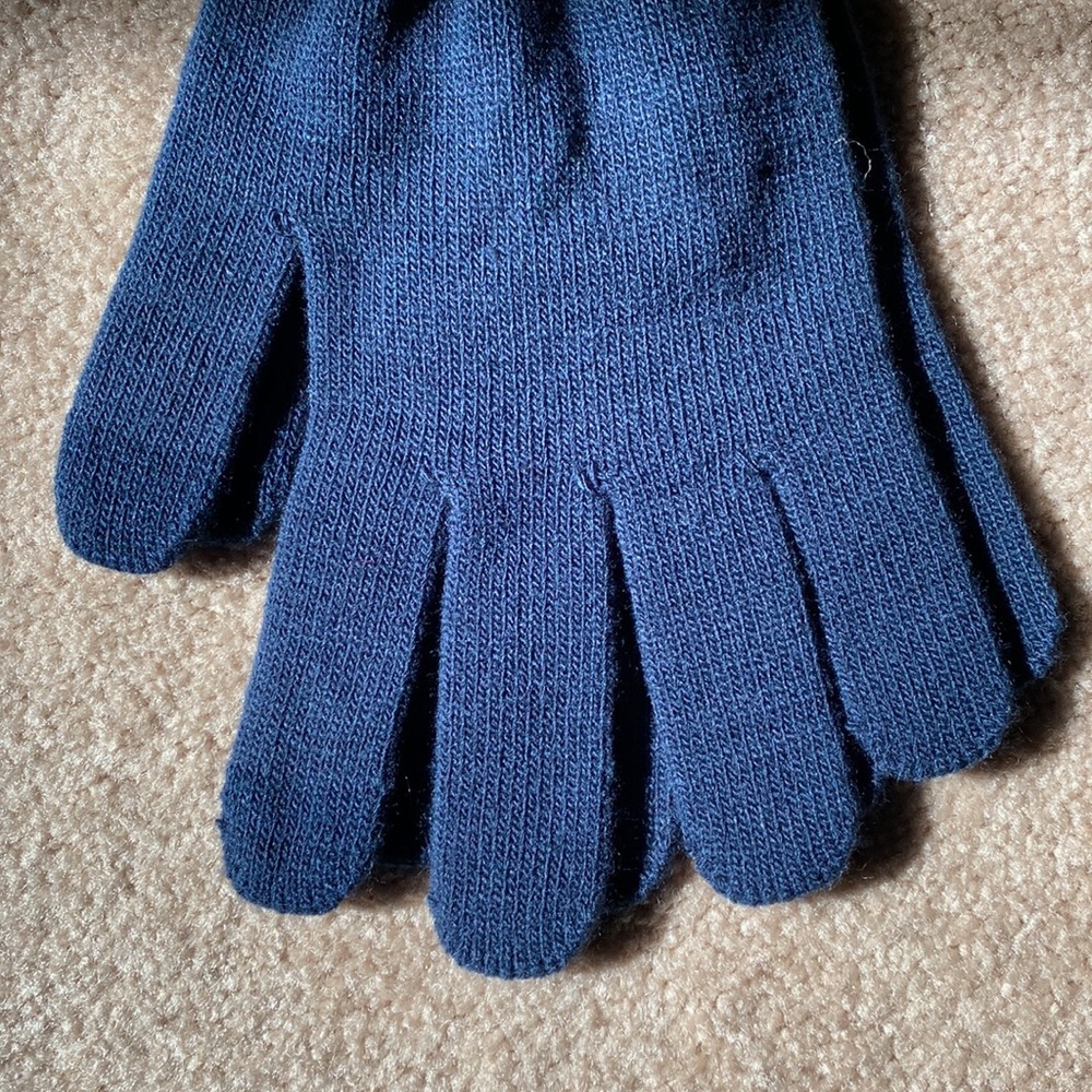 Levi’s Blue Knit Finger Touch Screen Gloves Size M - Picture 4 of 6